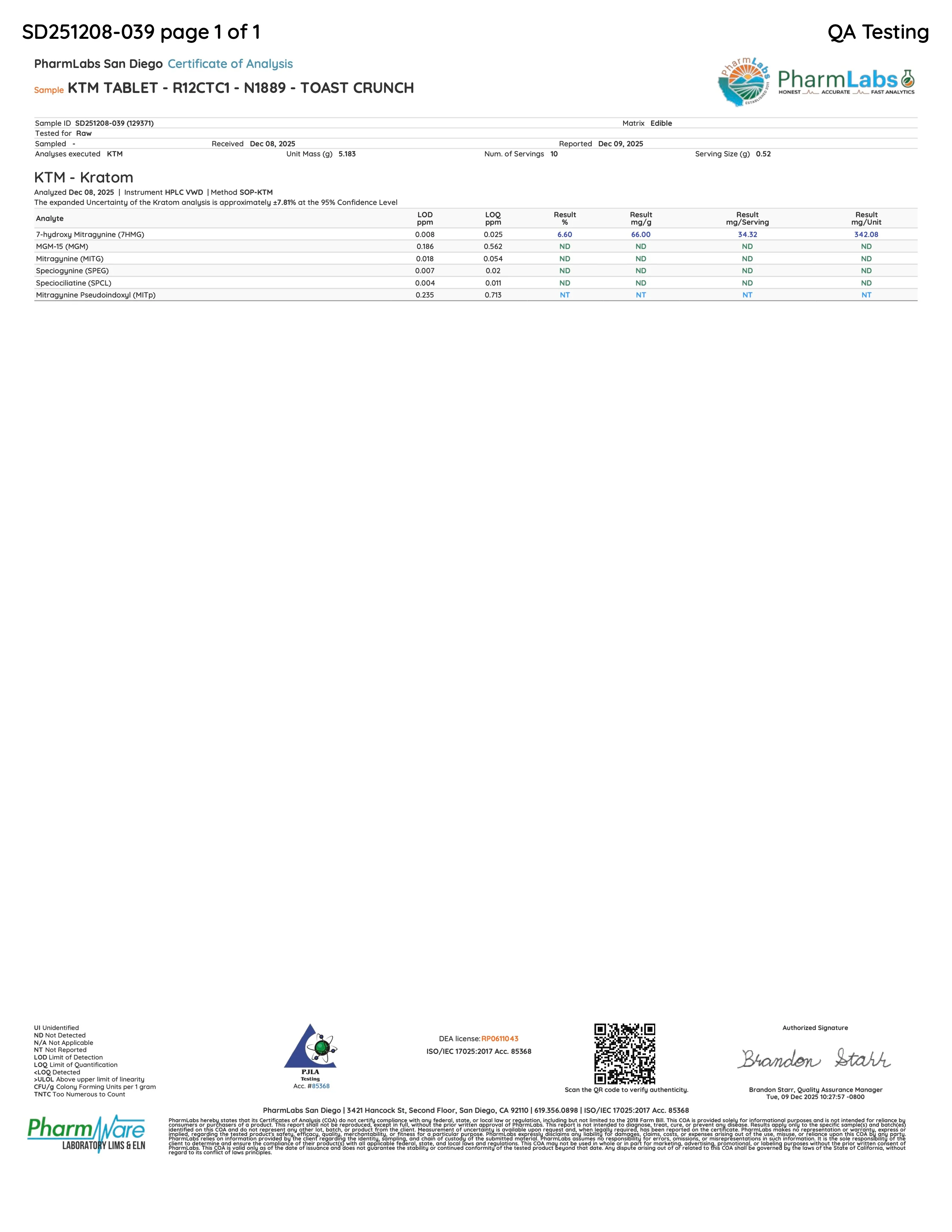 CINNAMON TOAST CRUNCHIES (DYE-FREE) - TOTAL ALKS 35.1MG (34MG 7-OH) - Image 12