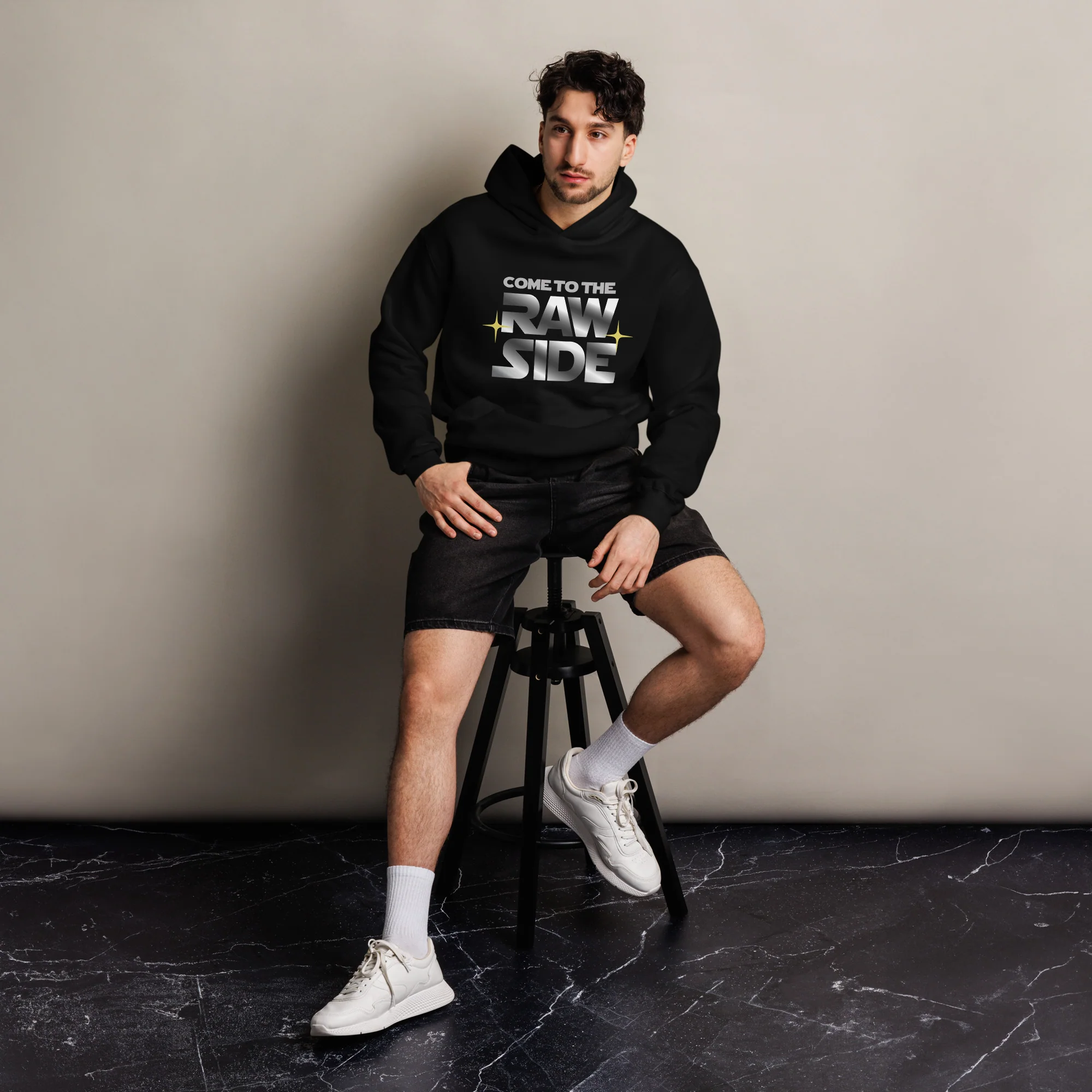 COME TO THE RAW SIDE - Unisex Premium Oversized Hoodie - Image 3