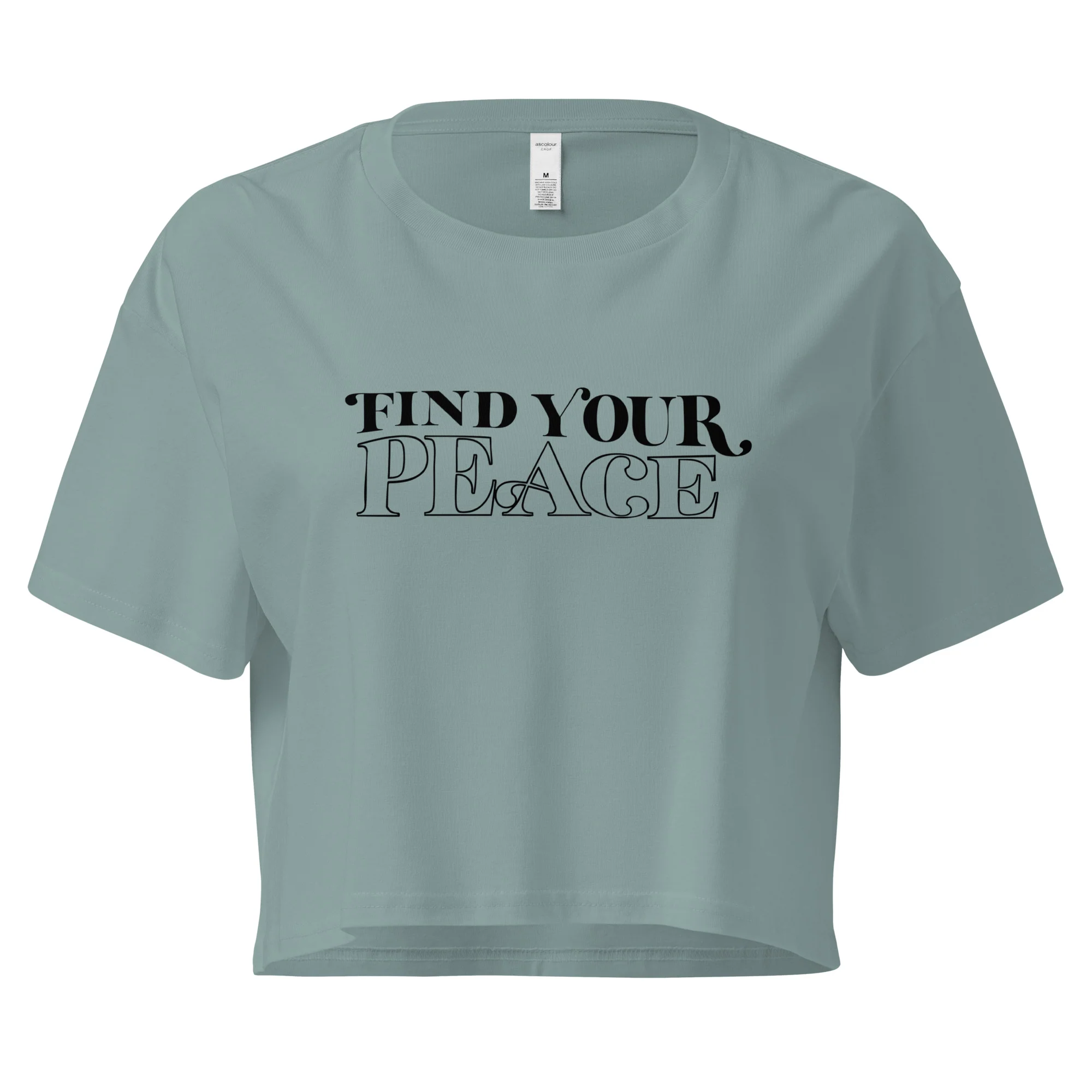 FIND YOUR PEACE - Women’s Crop Top - Image 2