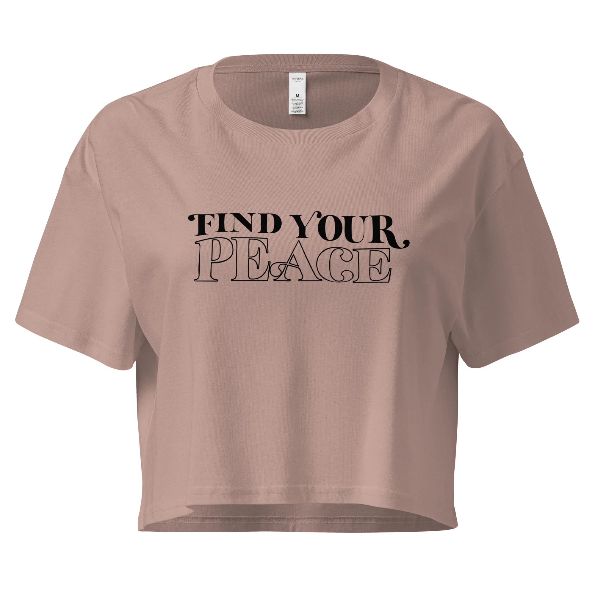 FIND YOUR PEACE - Women’s Crop Top - Image 3