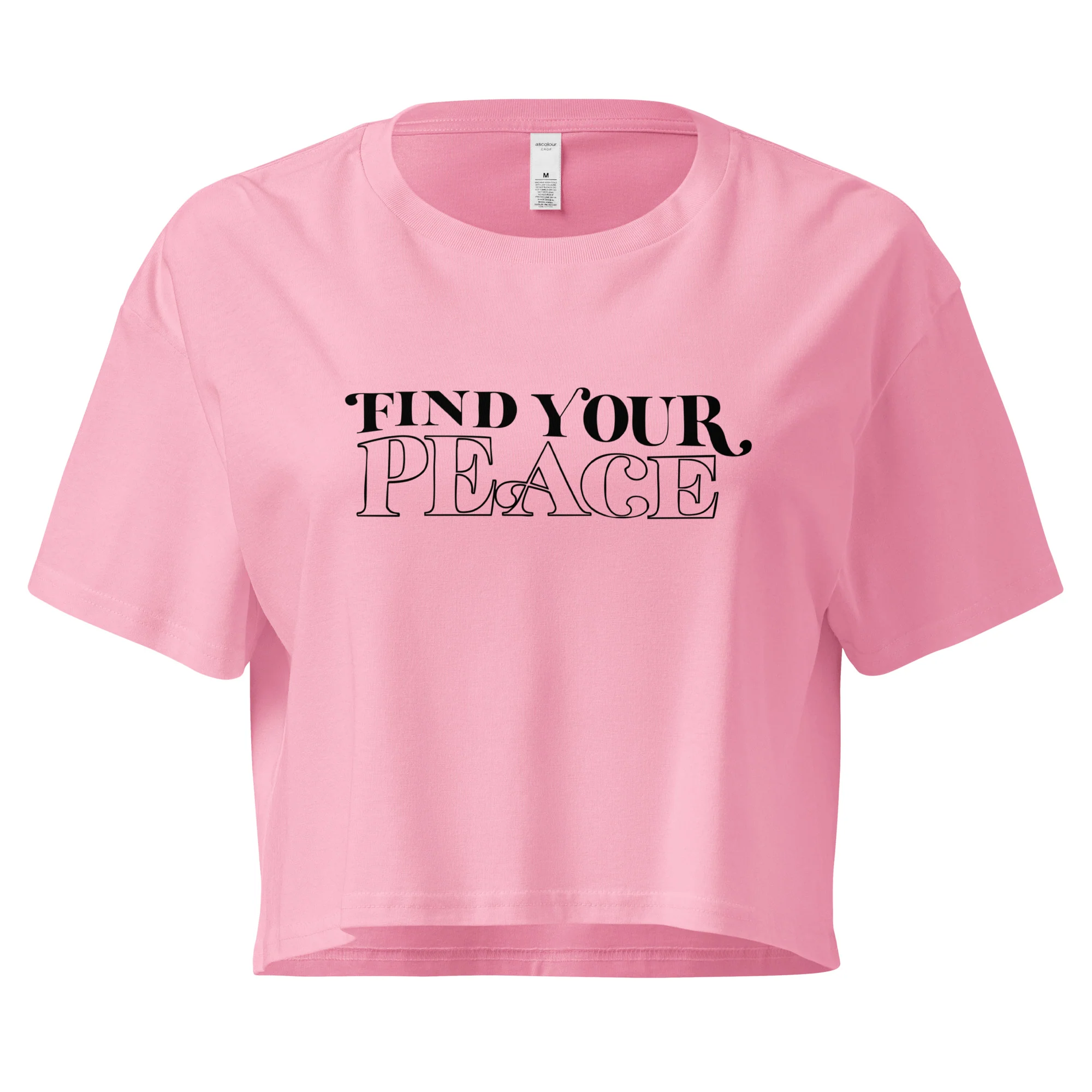 FIND YOUR PEACE - Women’s Crop Top - Image 4