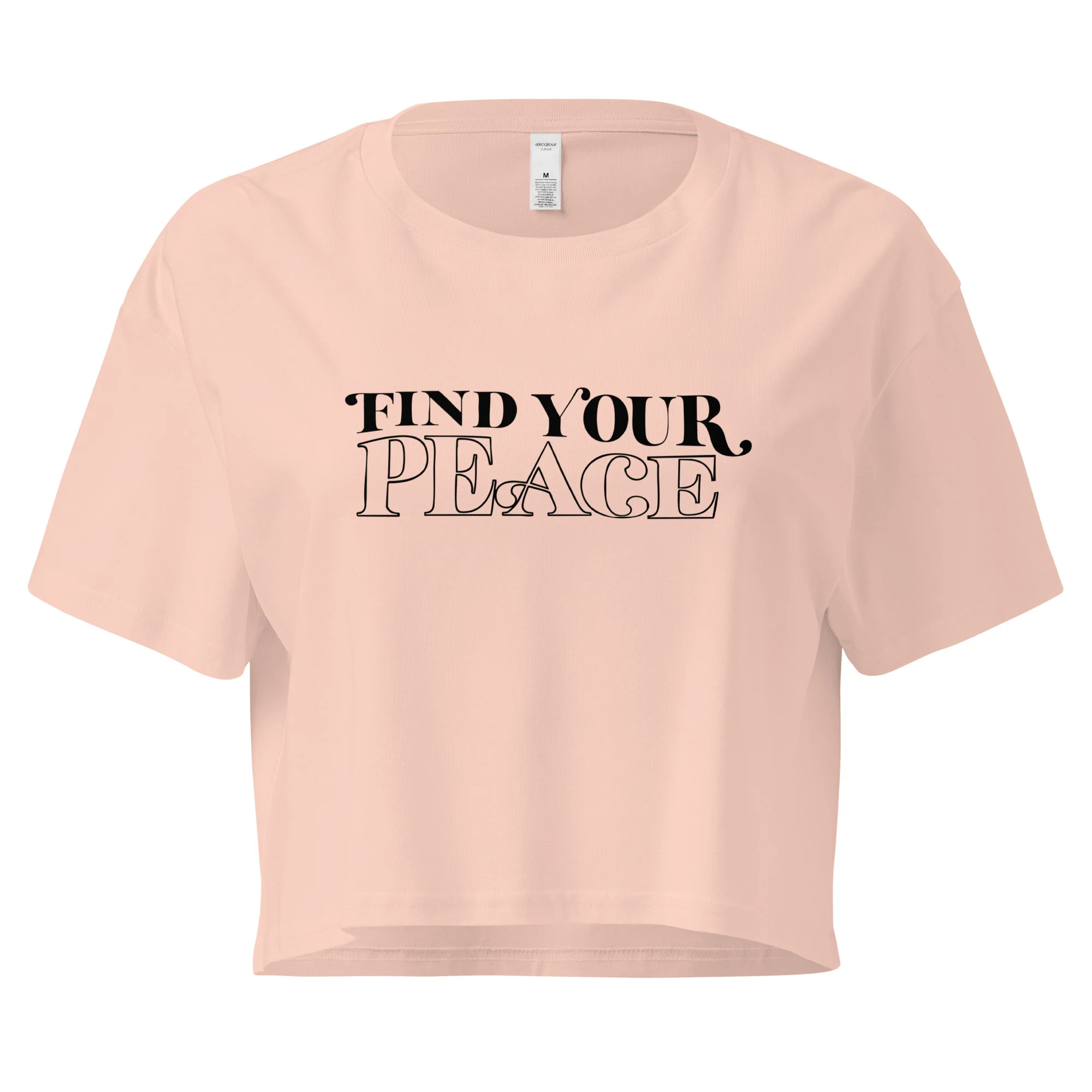 FIND YOUR PEACE - Women’s Crop Top - Image 5