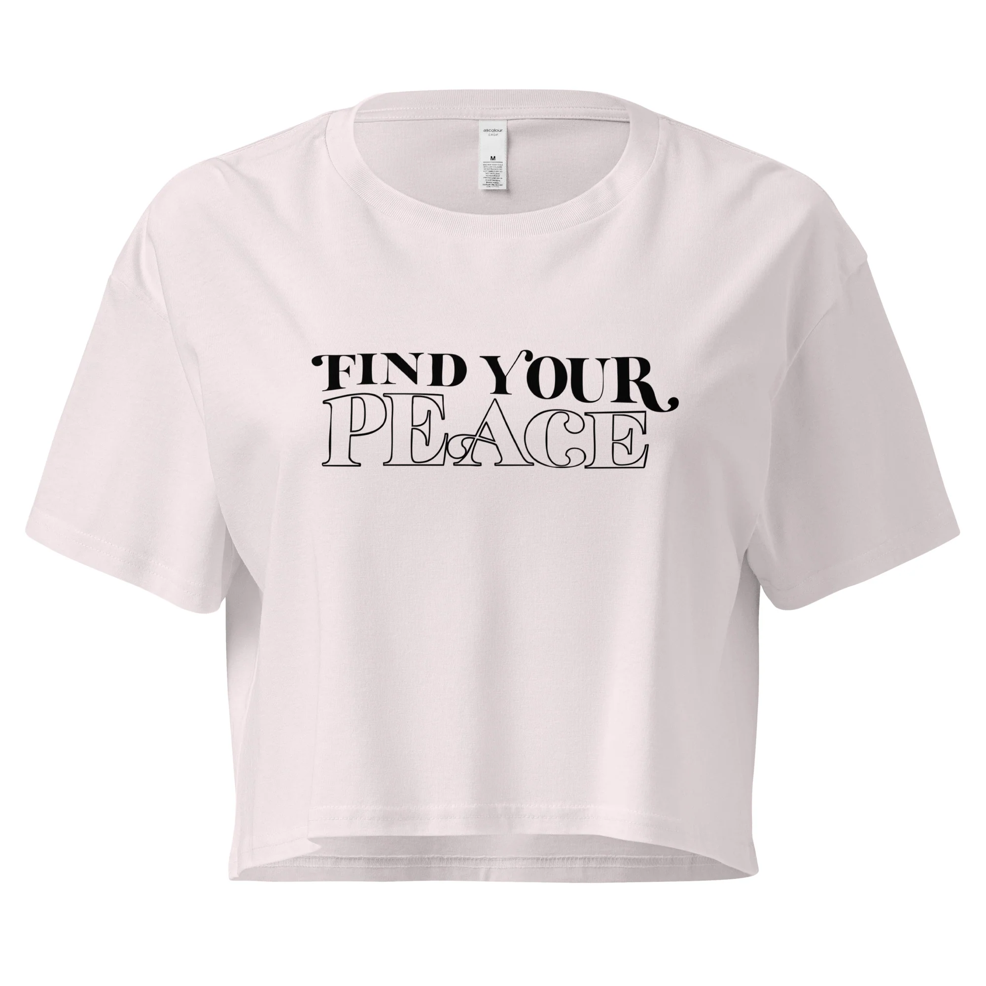FIND YOUR PEACE - Women’s Crop Top - Image 6