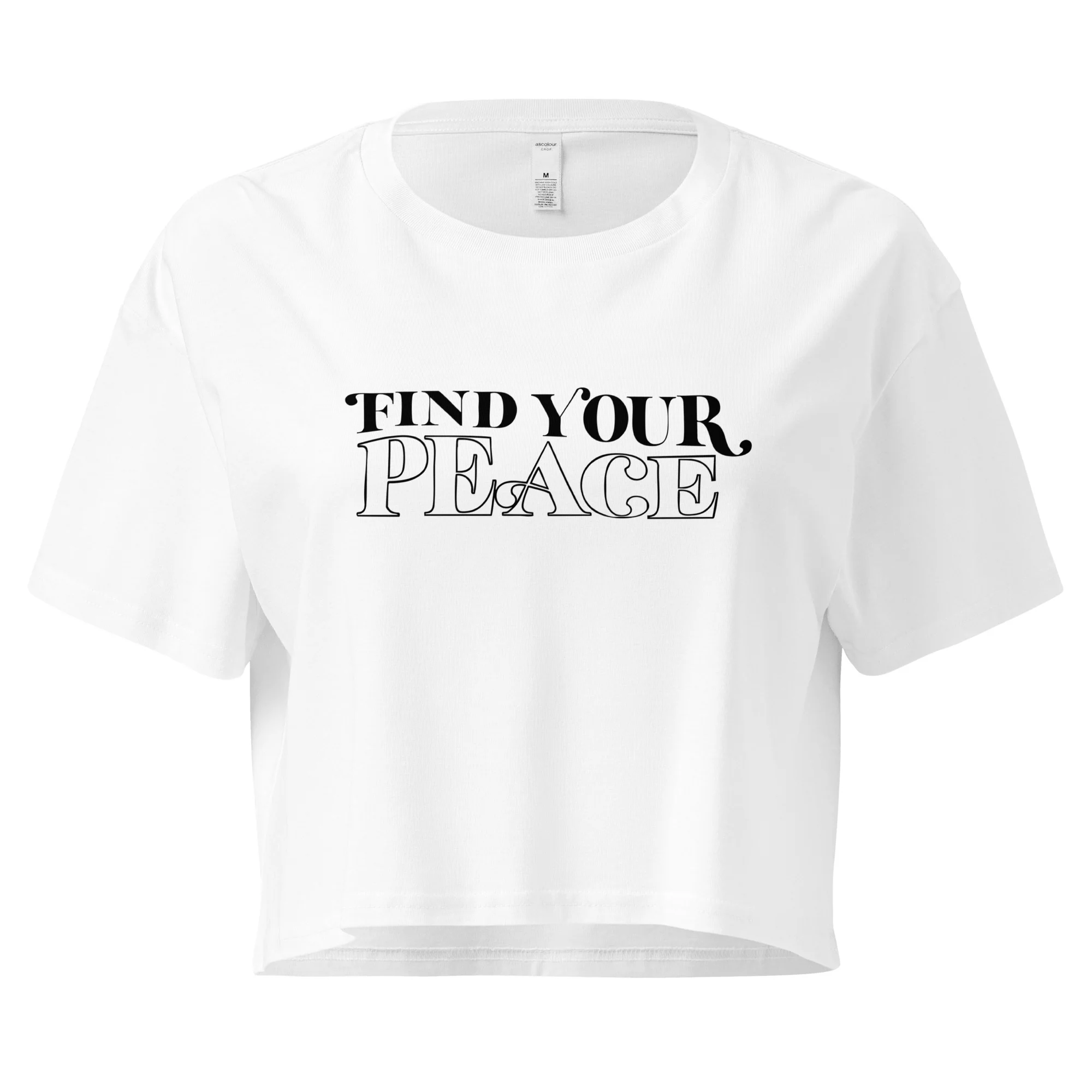 FIND YOUR PEACE - Women’s Crop Top - Image 7