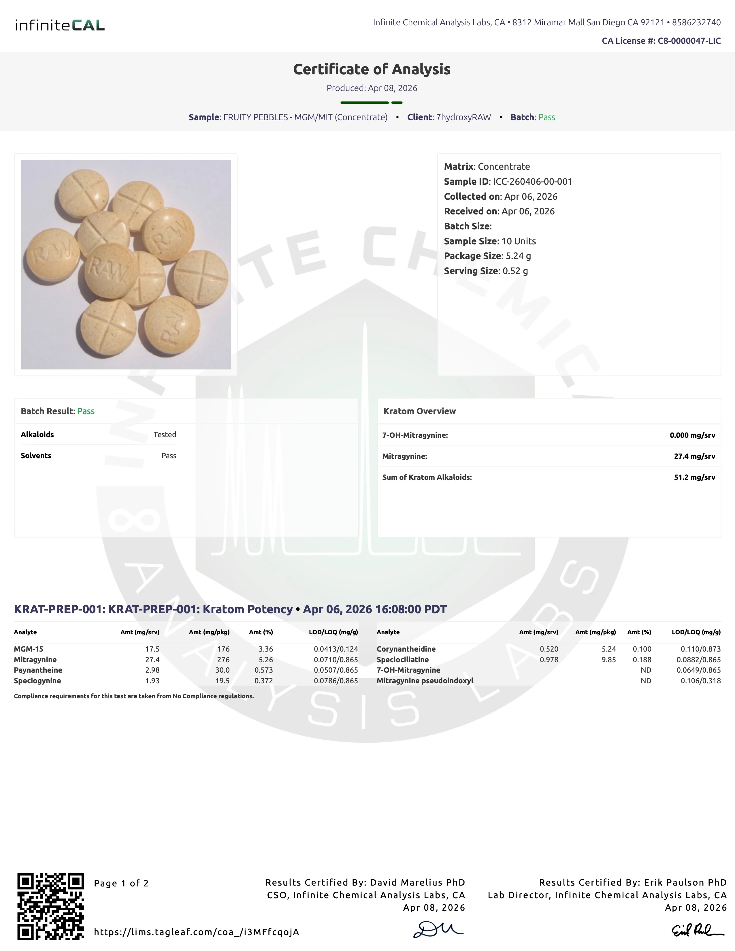 FRUITY PEBBLES MGM/MIT - TOTAL ALKS 51.2MG (17.5MG MGM/27.4MG MIT) - Image 3