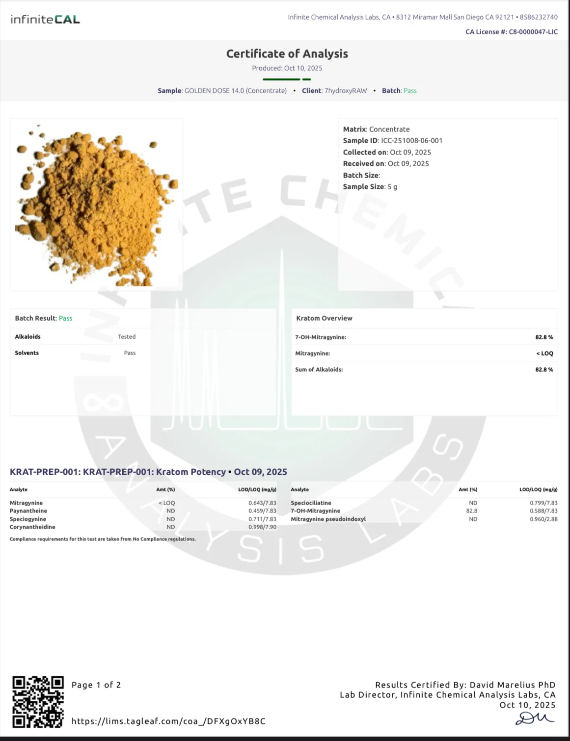GOLDEN DOSE - TOTAL ALKS 87.2% (81.2% 7-OH) - Image 12