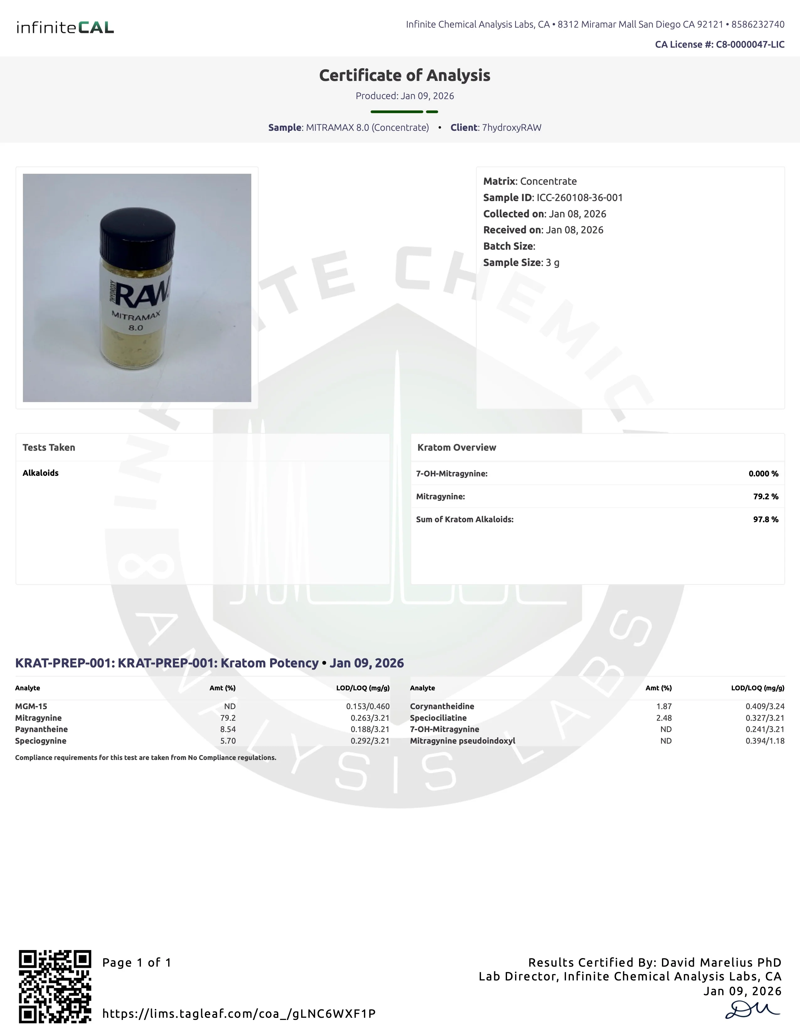 MITraMAX POWDER - TOTAL ALKS 97.8% (78.2% MIT) - Image 3