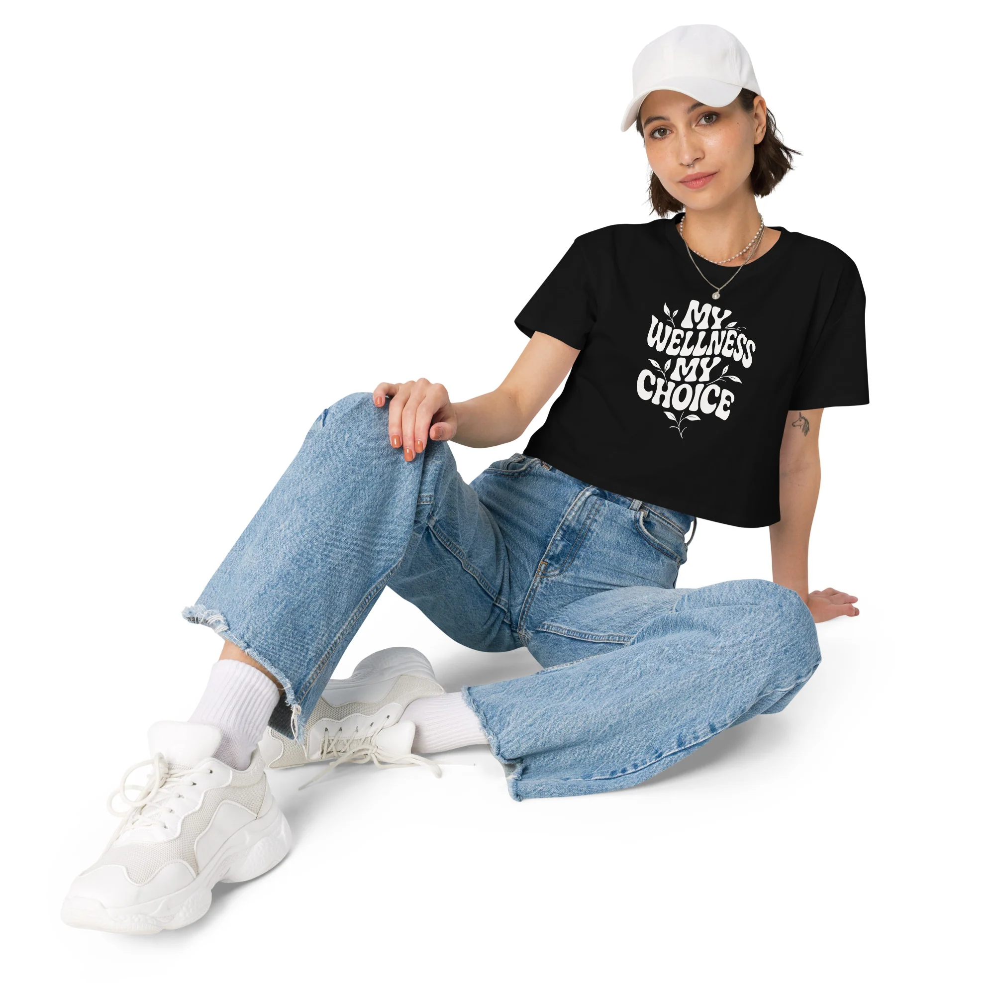 MY WELLNESS, MY CHOICE - Women’s Crop Top - Image 6