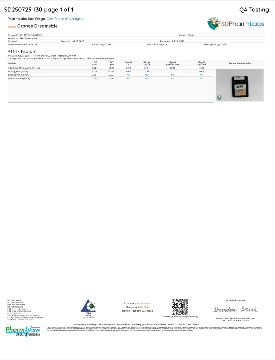 ORANGE DREAMSICLE (DYE-FREE) -  TOTAL ALKS 21.4MG (21MG 7-OH) - Image 13