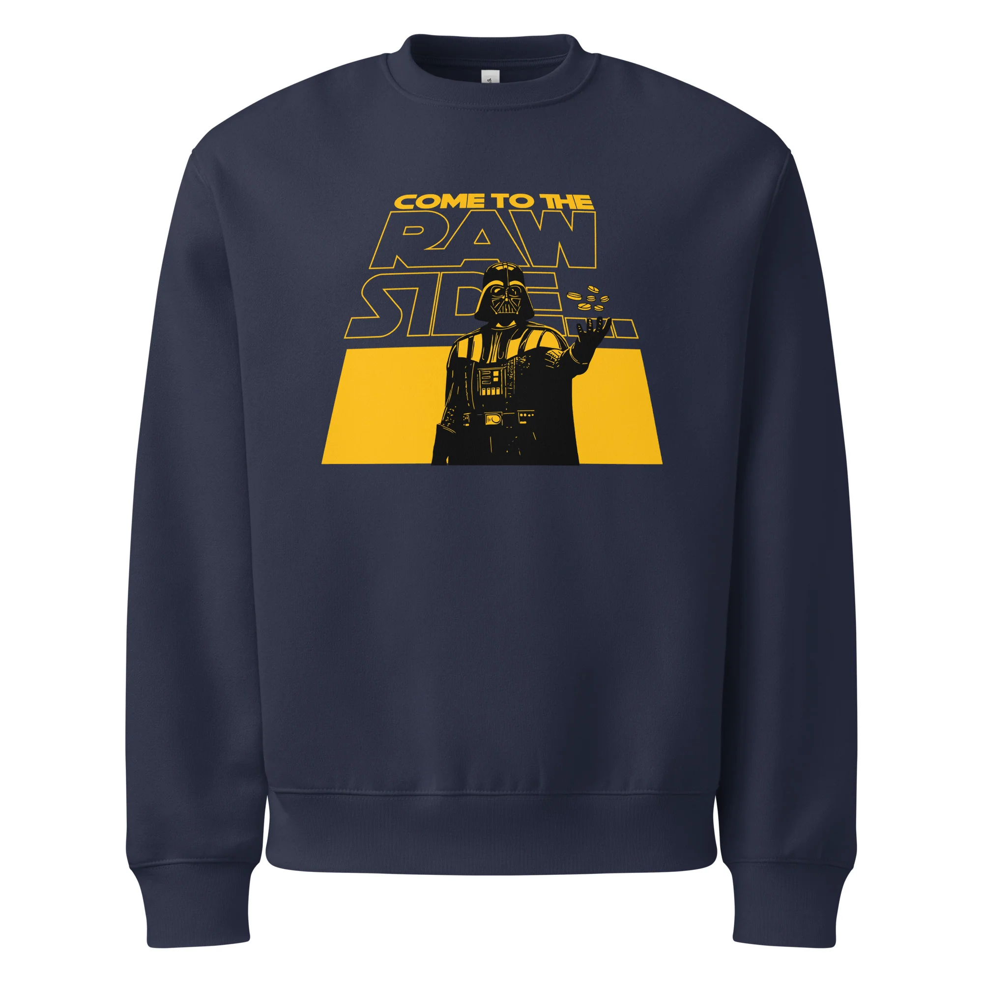 COME TO THE RAW SIDE (BLACK/GOLD) - Oversized Heavyweight Sweatshirt - Image 3