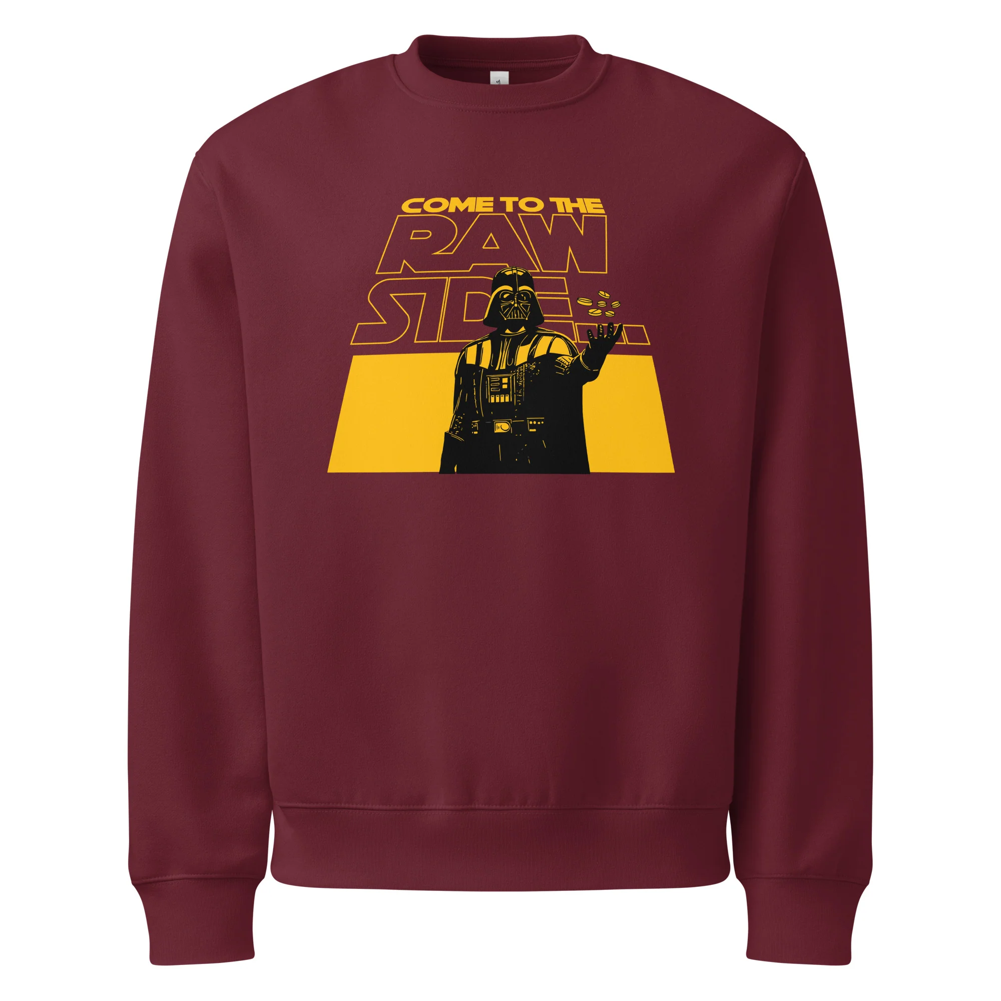 COME TO THE RAW SIDE (BLACK/GOLD) - Oversized Heavyweight Sweatshirt - Image 4