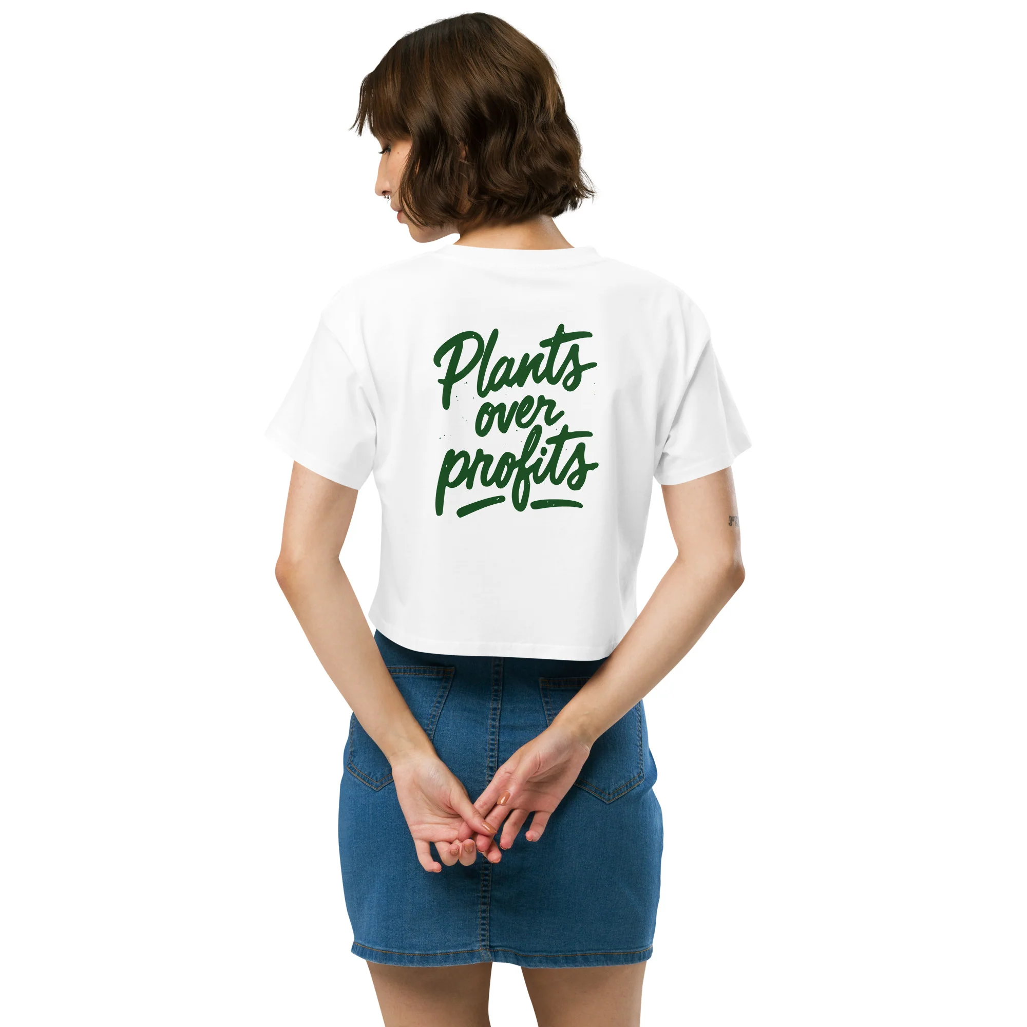 PLANTS OVER PROFIT - Women’s Crop Top - Image 14