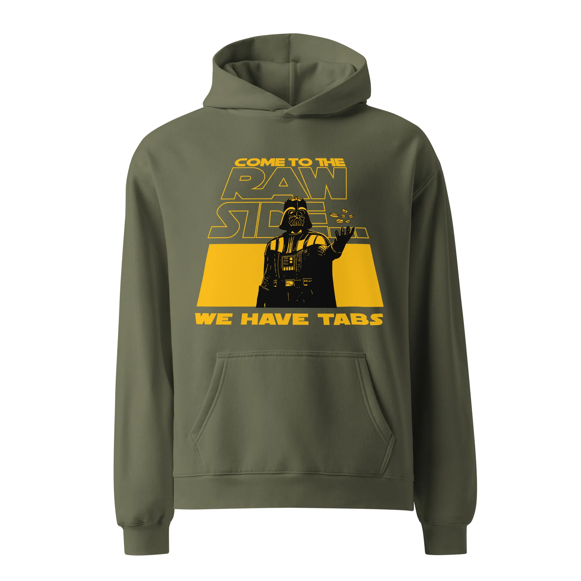 COME TO THE RAW SIDE 'WE HAVE TABS' - Unisex Premium Oversized Hoodie - Image 4
