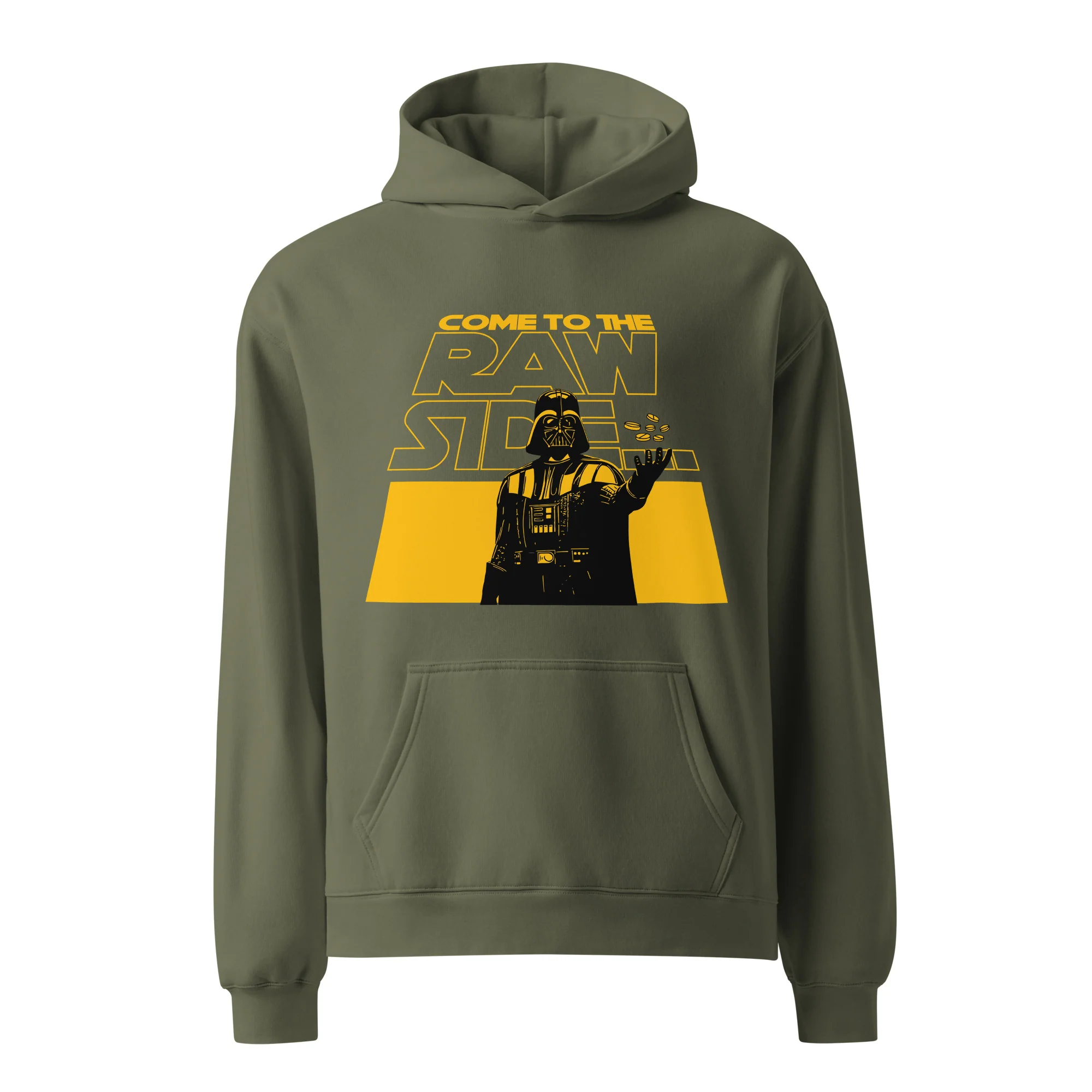 COME TO THE RAW SIDE (BLACK/GOLD) - Unisex Premium Oversized Hoodie - Image 3