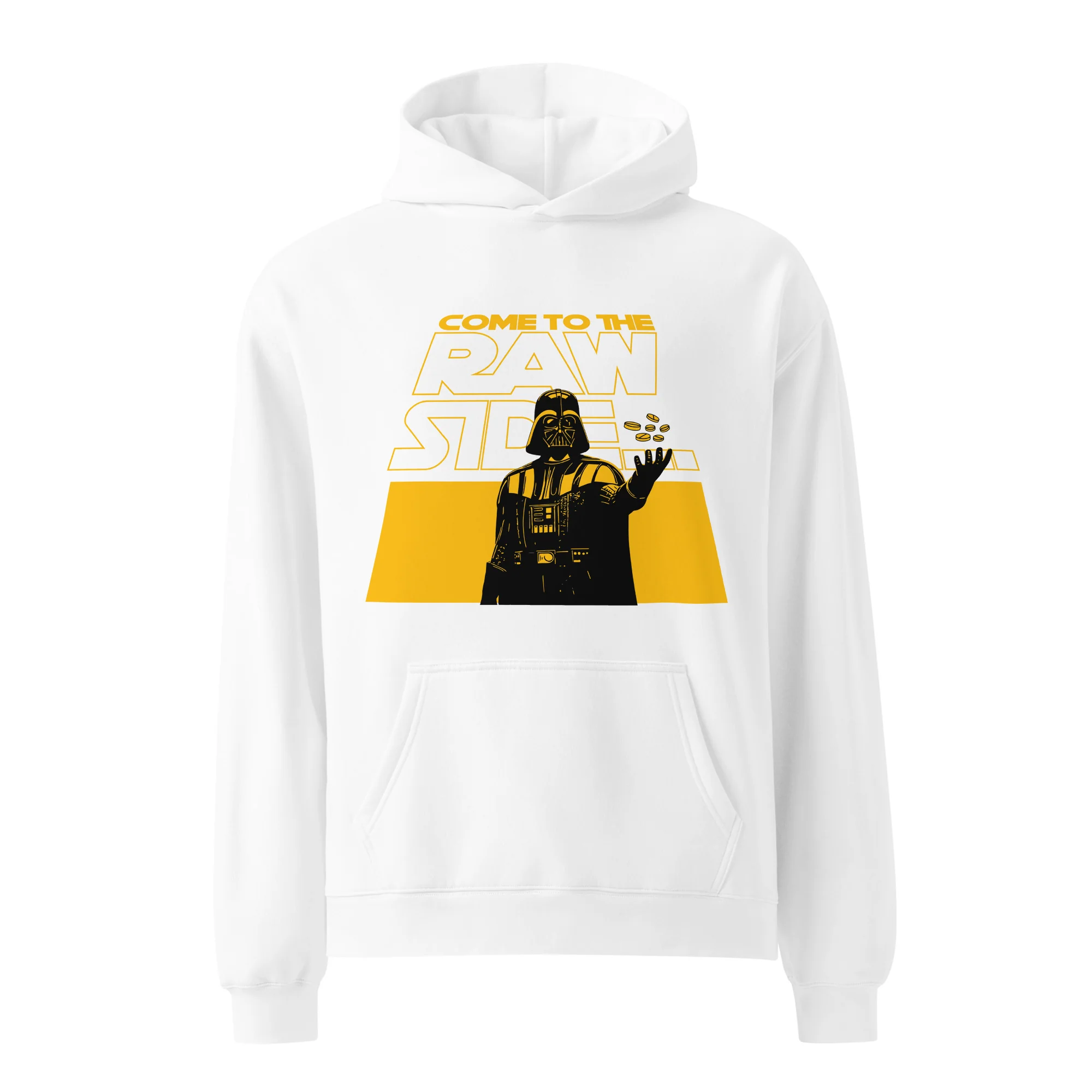 COME TO THE RAW SIDE (BLACK/GOLD) - Unisex Premium Oversized Hoodie - Image 4