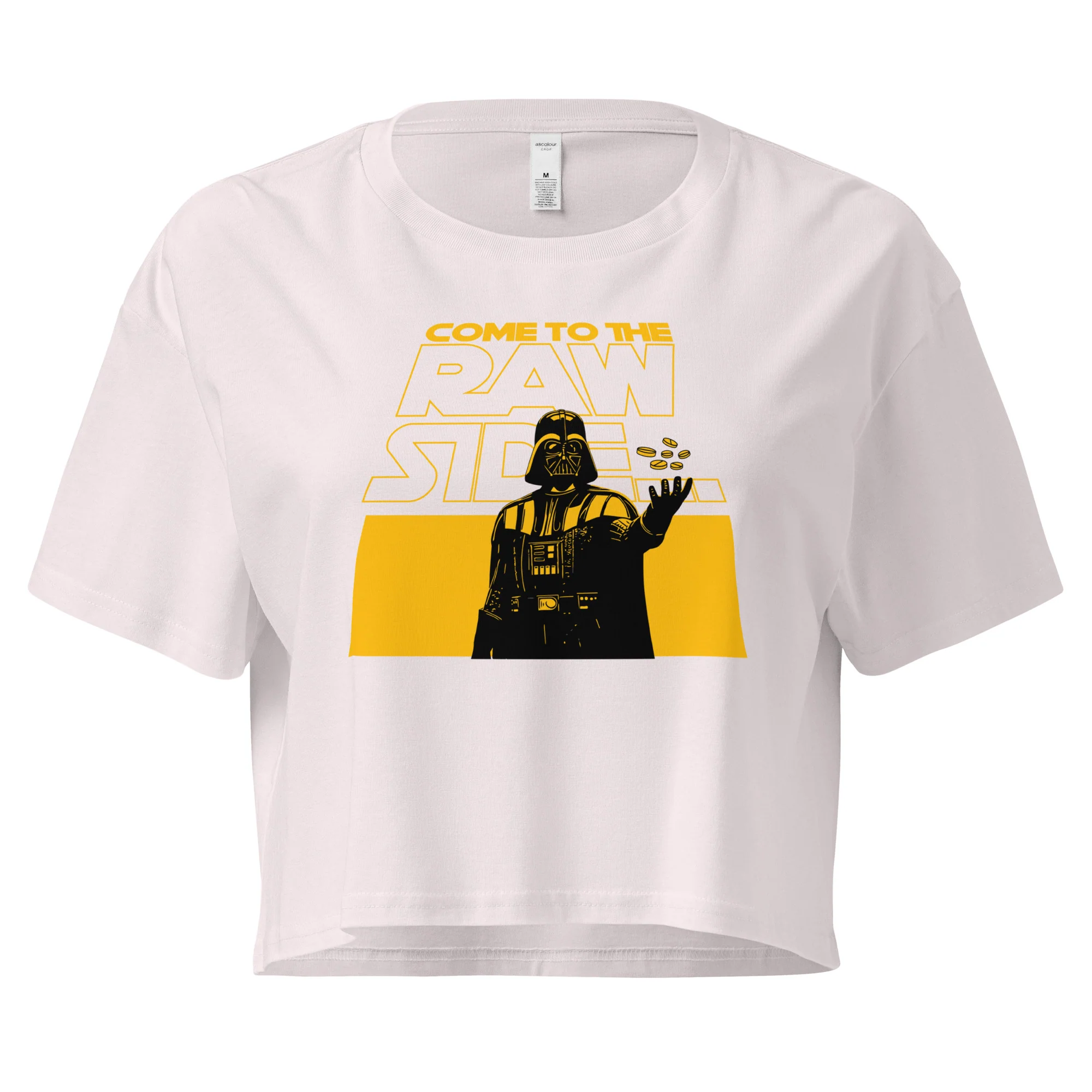 COME TO THE RAW SIDE (BLACK/GOLD) - Women’s Crop Top - Image 3