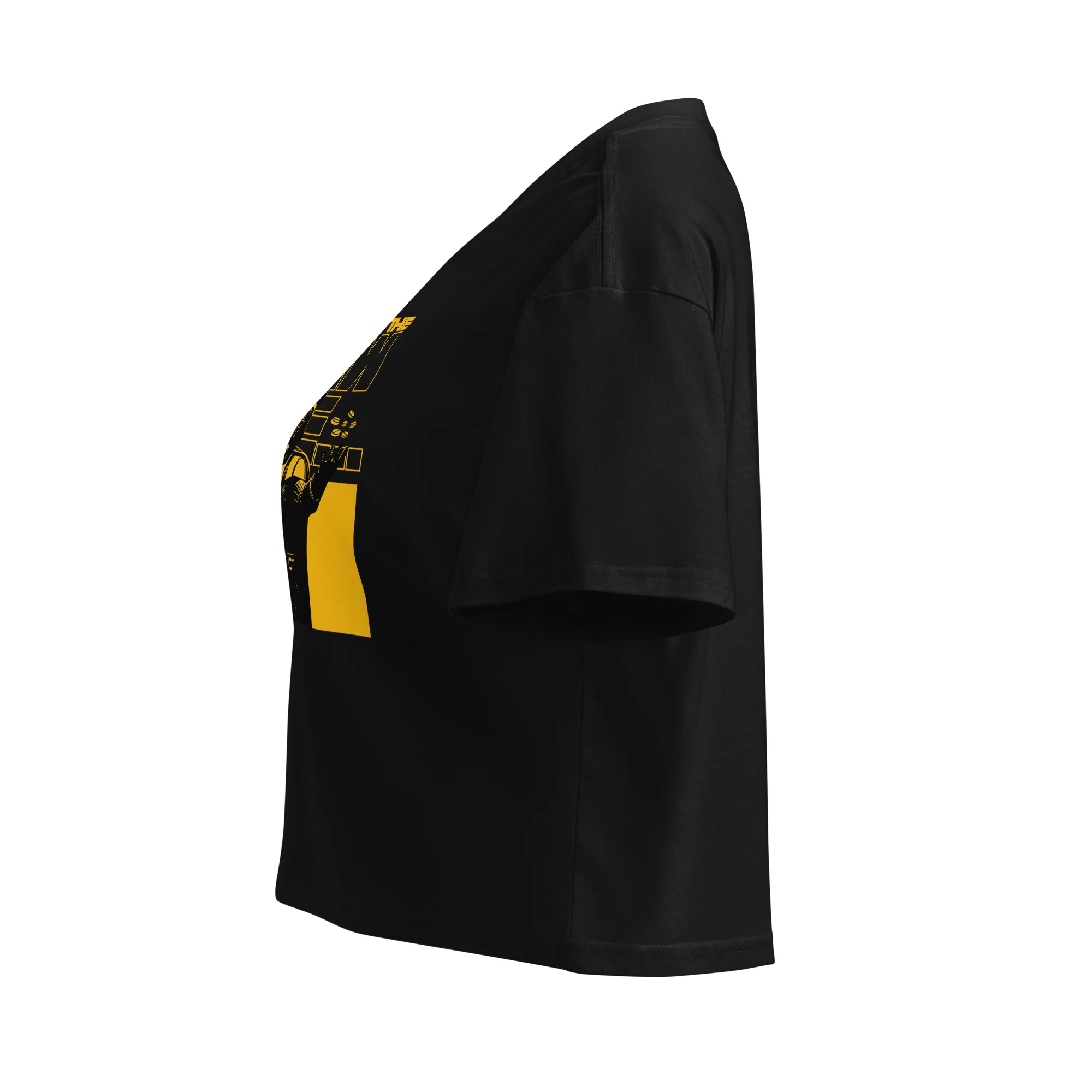 COME TO THE RAW SIDE (BLACK/GOLD) - Women’s Crop Top - Image 5