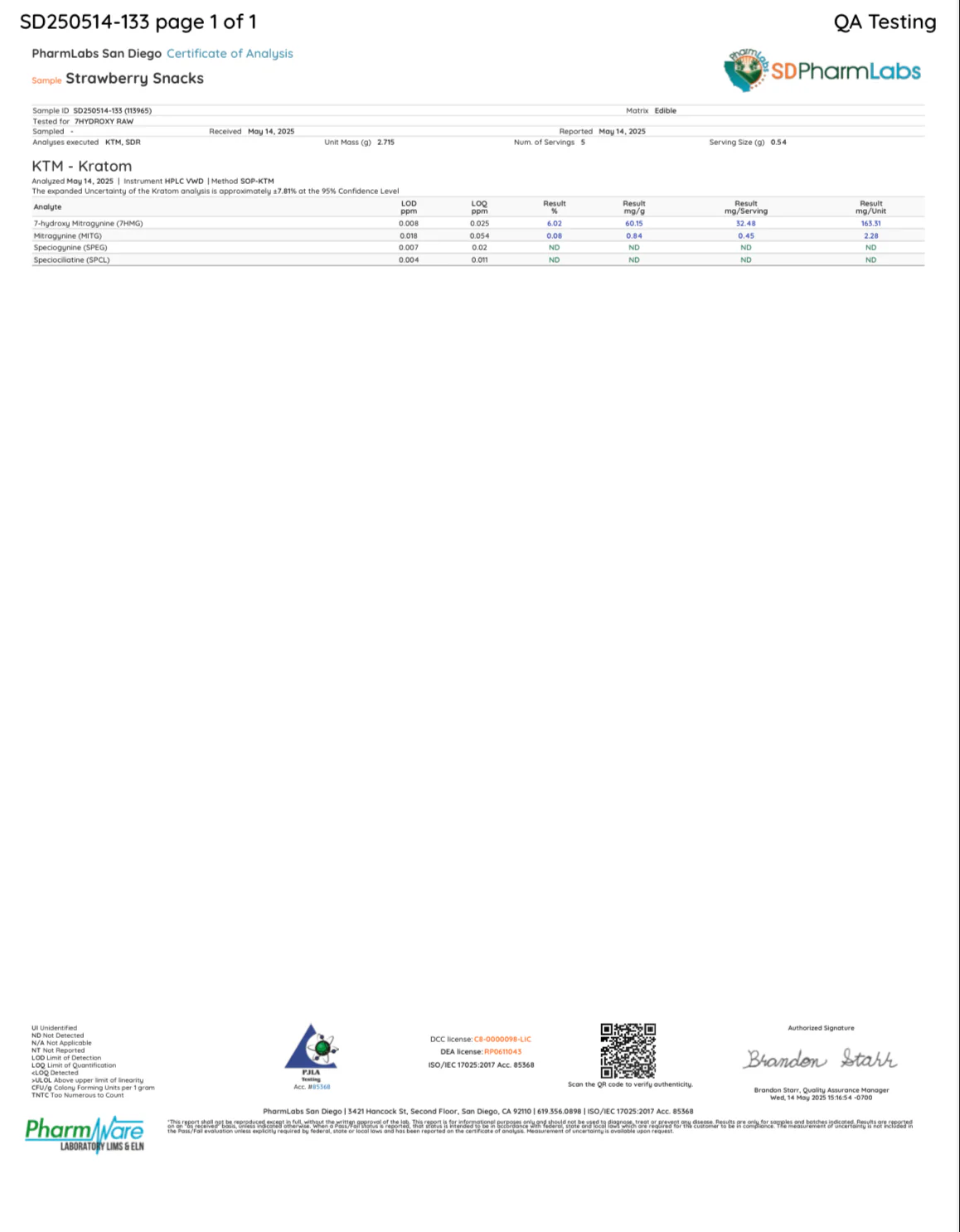 STRAWBERRY SNACKS (DYE-FREE) - TOTAL ALKS 29.1MG (28MG 7-OH) - Image 14