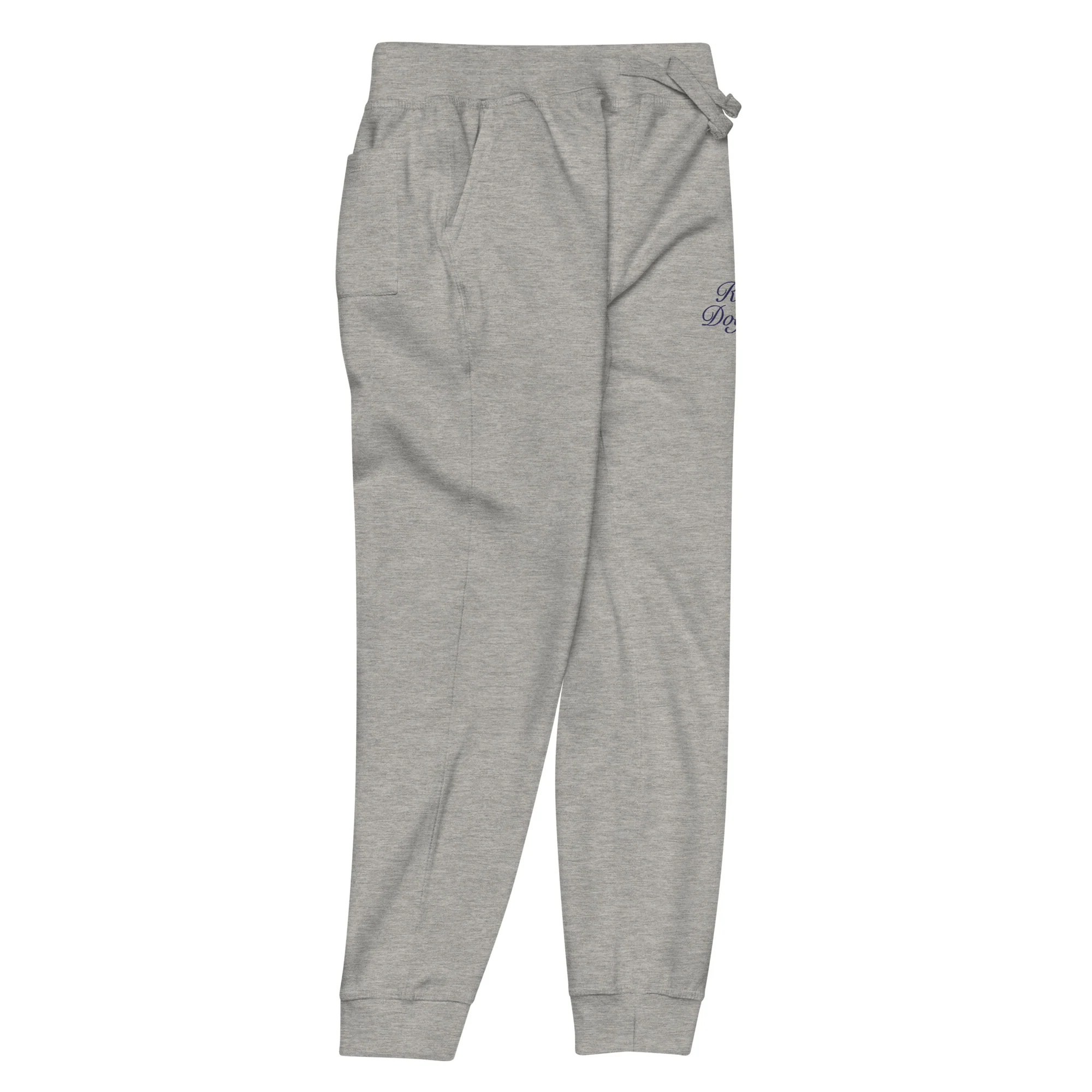 RAW DOGGIN' (NAVY BLUE EMBROIDERY) - Unisex Fleece Sweatpants - Image 8