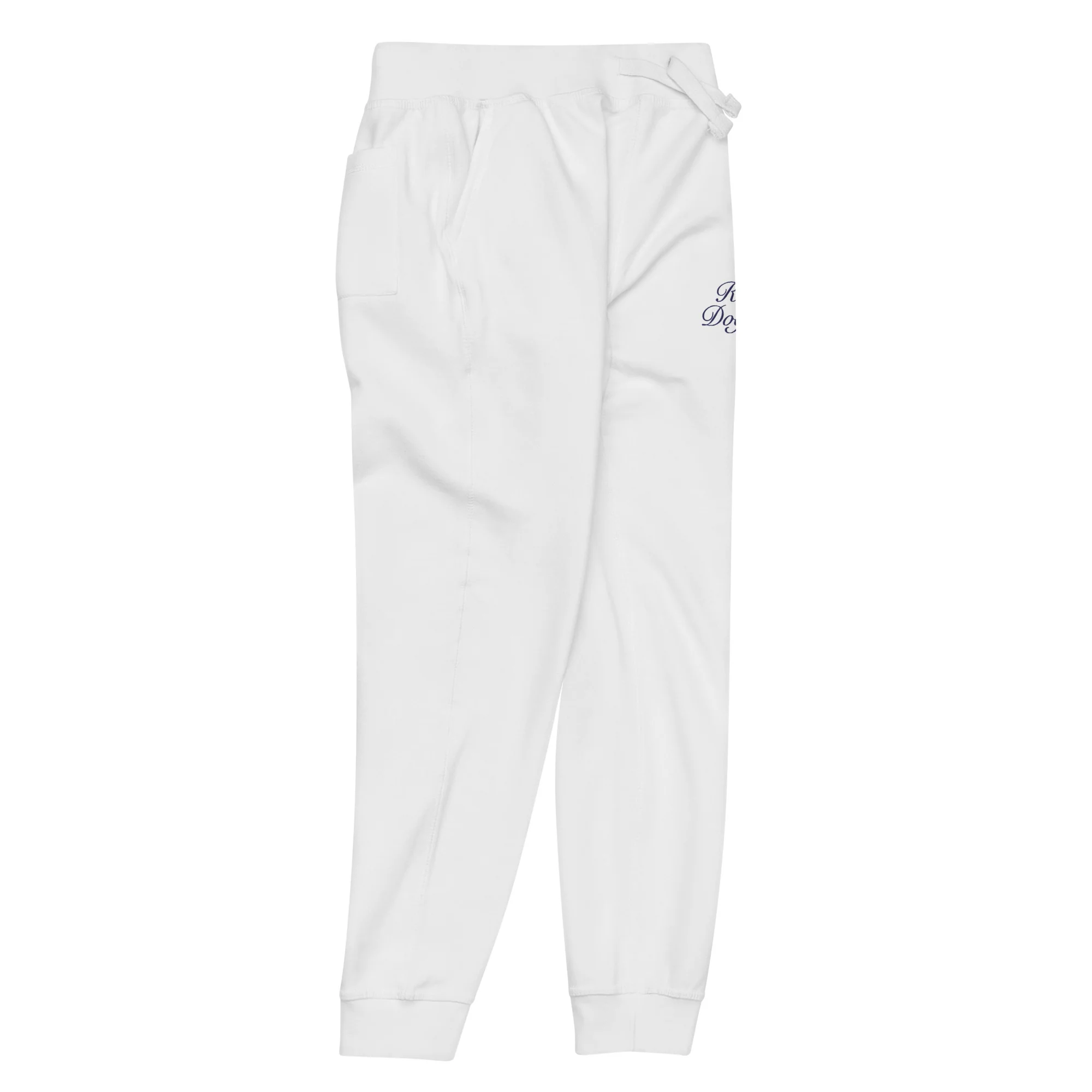 RAW DOGGIN' (NAVY BLUE EMBROIDERY) - Unisex Fleece Sweatpants - Image 9