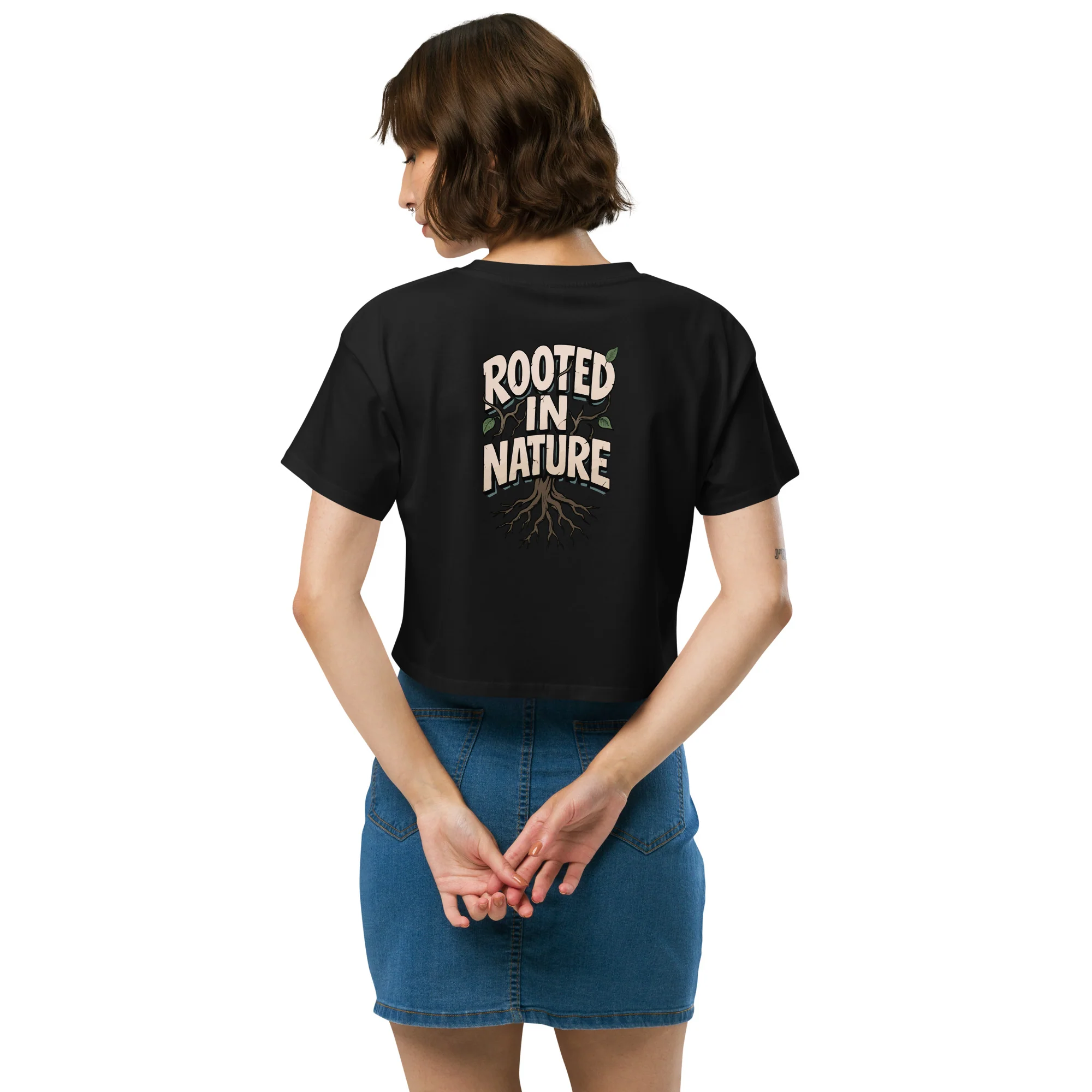 ROOTED IN NATURE - Women’s Crop Top - Image 4
